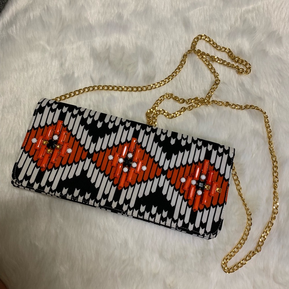 Francescas’s Crossbody Bag (coral/black/white)